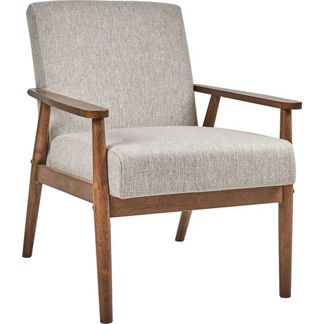 Sessel ESRUM Stoff Dunkelbraun / Grau