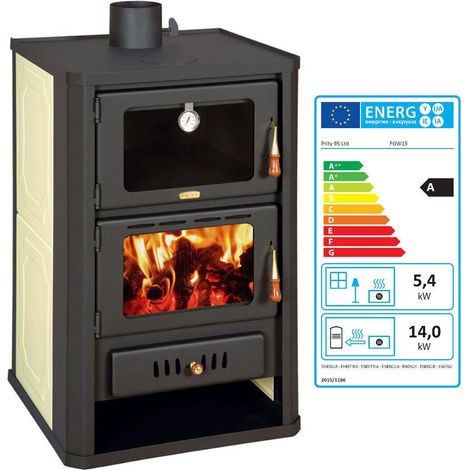 Stufa a legna con forno per cucinare - Prity FGW15 - Pontenza 15+5 Kw (1/5)