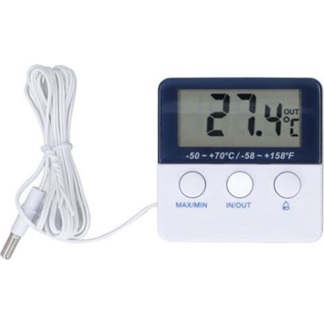 Thermomètre Électronique Précis Intérieur Extérieur avec Alarme Température Haute Basse Hygromètre - (1/5)