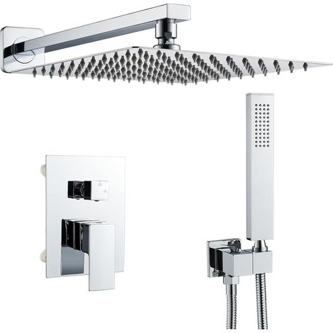 Namuoto Unterputz Duscharmatur Set mit Regendusche Handbrause Chrom (1/5)