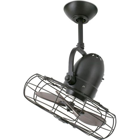 Ventilatore da soffitto a 3 pale in acciaio marrone scuro – Motore AC a 3 velocità – Diametro 43 cm – Funzione di inversione di rotazione per l'inverno (1/5)
