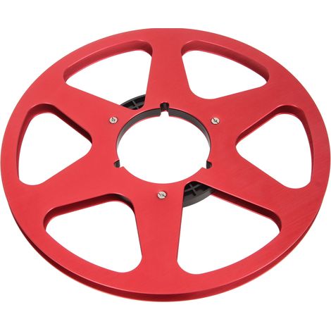 Bobine de bande magnétique vide 1/4 10,5 pouces, 6 trous, en alliage d'aluminium, ouverture universelle, pièce de machine, bobine réceptrice de bande sonore, rouge (1/5)