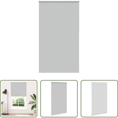 vidaXL Lichtschutz - Verdunkelungsrollo Hellgrau 140x210cm Stoffbreite 136,6cm (1/5)