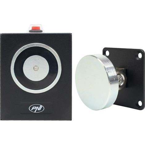 Elettromagnete per la porta aperta PNI EM50KG, Fail Safe, montaggio a parete, forza di apertura 50 kg, 12/24 V, nero (1/5)