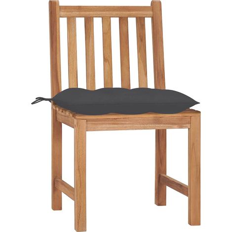 Maison Exclusive - Gartenstühle 2 Stk. mit Kissen Massivholz Teak (1/5)