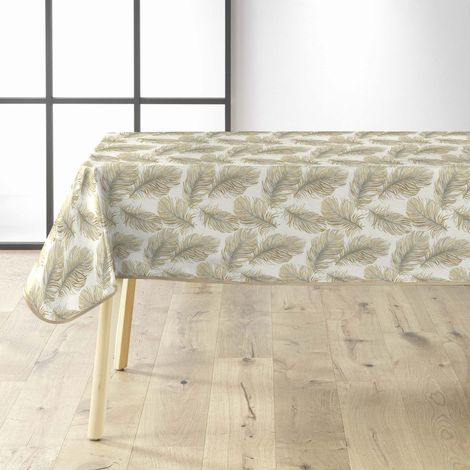 Nappe Toile Cirée "Plumina" 140x240cm Naturel