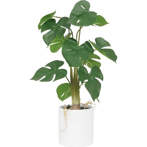 Monstera artificiel pot en céramique 50 cm (1/5)