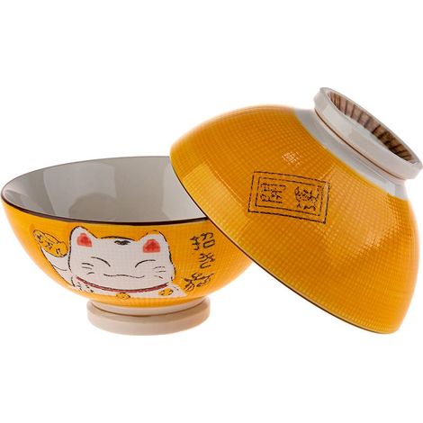 lachineuse Laguiole - Set di 2 ciotole per zuppa o per ramen, giallo (1/4)