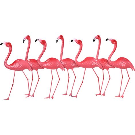 Rosa tropische Flamingo-Wanddekoration aus Metall, 59 cm