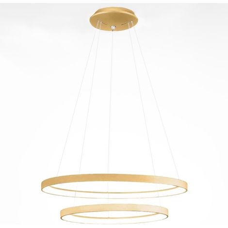 Lampe À Suspension Krizia S/2 3000K 88W 6000Lm Or Brossé, Led Dimmable, Design Moderne - Gealuce (1/5)