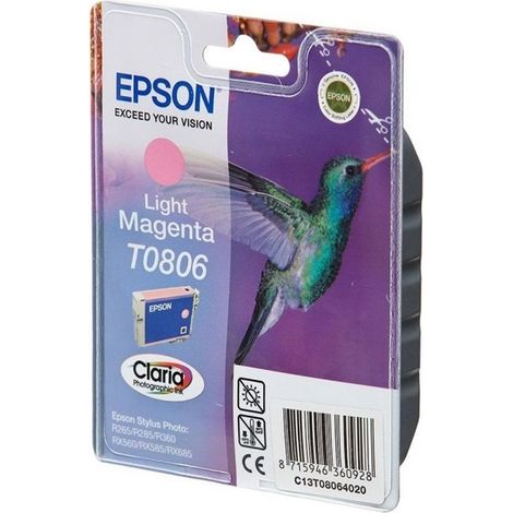 Cartucho Epson T0806 Magenta CLARO STYLUS PHOTO R265/R285/R360/RX560/RX585/RX685/PW700W/PX800FW (1/2)