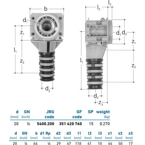 JRG Sanipex Scatola 90° singola bronzo 1/2" - 20 351420760