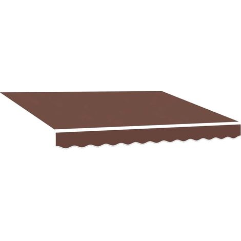 Maison Exclusive - Tessuto di Ricambio per Tenda da Sole Marrone 280x245 cm Poliestere (1/5)