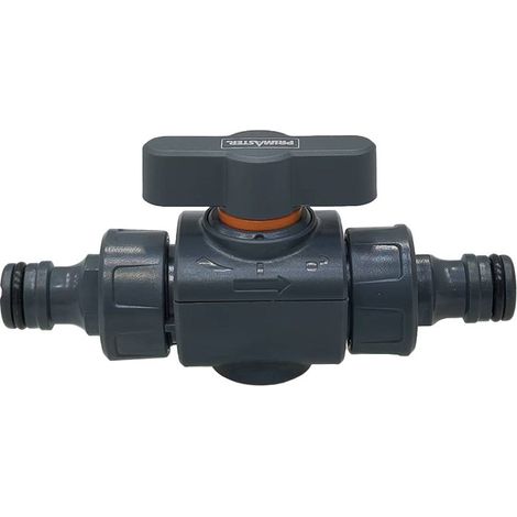 Primaster Wasser-Kupplung Kunststoffschlauchverbinder mit Absperrventil 12,1 cm