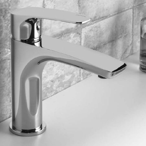 Miscelatore lavabo cromo con scarico automatico Lime (1/4)