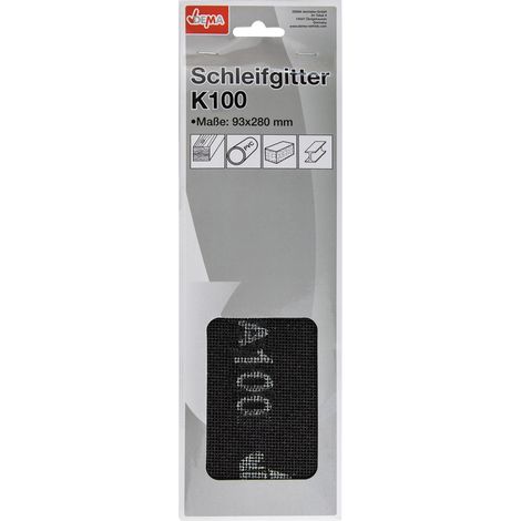 Gitterleinen Schleifpapier Trockenbau Schleifgitter Set 93 x 280 mm K100