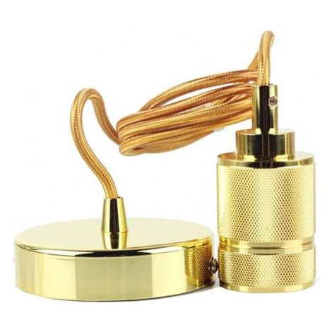 E27 Douille de Lampe Suspension en Métal Pendule corde 150CM Retro Suspension Lampe de Chaîne en Cuivre Laiton Couleur Cuivre itulaire DIY Lampe Accessoires Pendentif