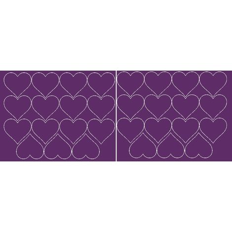Adesivi a forma di cuore per San Valentino, 6 cm, 30 pezzi, viola lucido