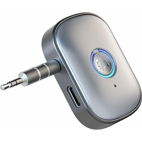 Adaptateur auxiliaire Bluetooth pour musique, mini récepteur Bluetooth 5.3 pour voiture/maison, adaptateur sans fil avec prise jack 3,5 mm, fonction mains libres, 6 heures d'autonomie en lecture TV (1/5)