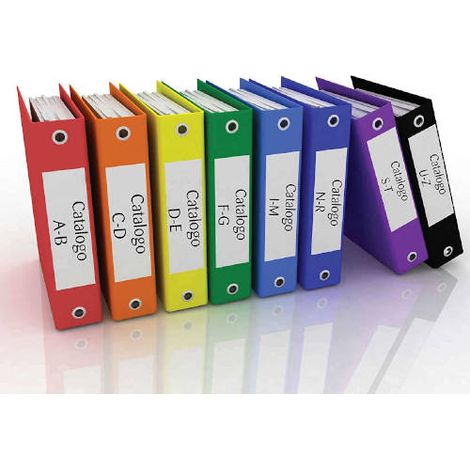 Kit 10 fogli di etichette per ufficio bianche e fluorescenti mix 10 formati tico (1/3)