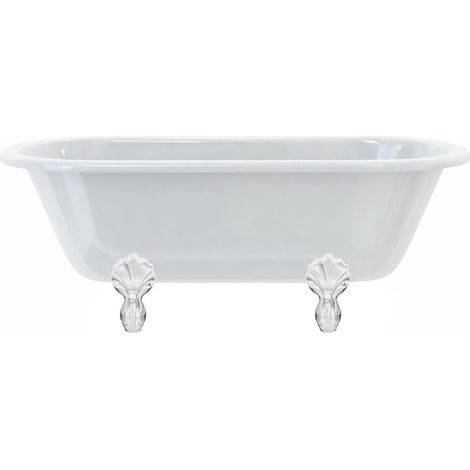 Baignoire îlot WINDSOR Burlington 1700 x 750 x 630 mm avec 4 pieds griffés blanc - Aquatop (1/3)