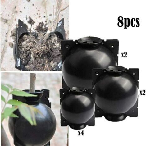 Plante Racine Intensification boîte réutilisable 3 Taille de Propagation des végétaux à Billes Pod marcottage Plante Racine de Propagation Rapide Balle pour la Croissance des Racines 8Pcs (1/5)