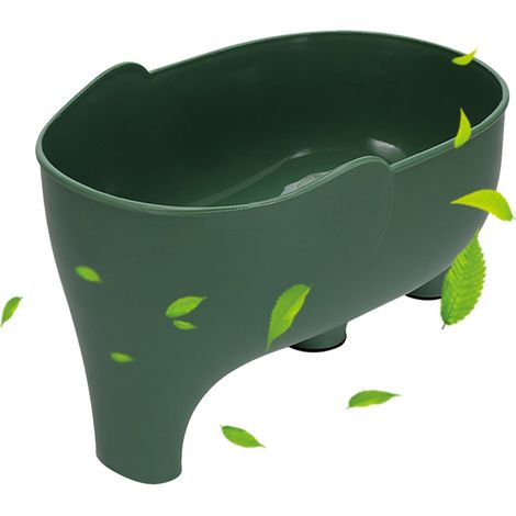Égouttoir d'évier éléphant Entonnoir de panier de drainage Adorable passoire créative en forme d'éléphant,Vert (1/5)