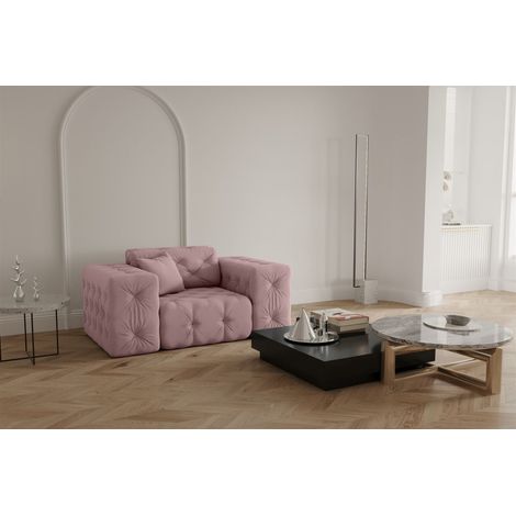 Sessel Designersessel CHANTAL in Stoff Opera Velvet Pink (1/5)