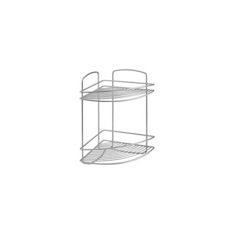 MENSOLA ANGOLARE A 2 PIANI SERIE ONDA cm.22x22x35 METALTEX