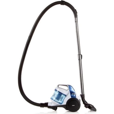 DOMO DO7286S Aspirateur sans sac - 1,5 L - 700 W - Blanc et bleu (1/5)