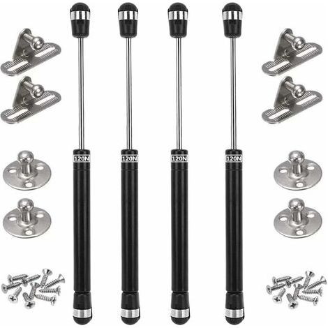 royaluxe- Norcks 4PCS Vérins À Gaz 150N Verin Meuble Hydraulique Ressort Amortisseurs À Gaz D'Origine Porte Armoire De Cuisine Bras Pneumatique Pour Levage De Porte Armoire