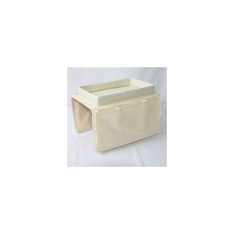 Organisateur D'accoudoir De Canapé, Plateau Multi-compartiments Pour Téléphone, Télécommande, Lunettes Et Snacks, Rangement Pratique Beige (1/4)