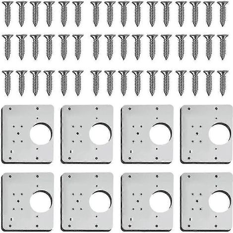 Scharnierreparaturplatte, Scharnierreparaturhalterungen für Schränke, Reparaturset für Küchenschranktüren-8PCS