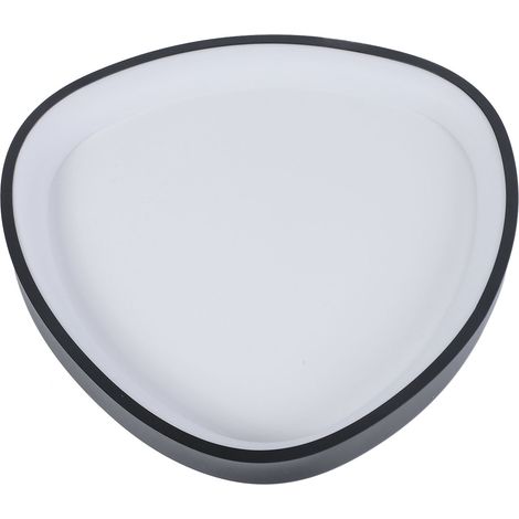 Plafonnier LED encastré design épuré triangle ovale 3 températures ampoule variateur commande APP pour cuisine chambre noir fer PCB 52cm (1/5)