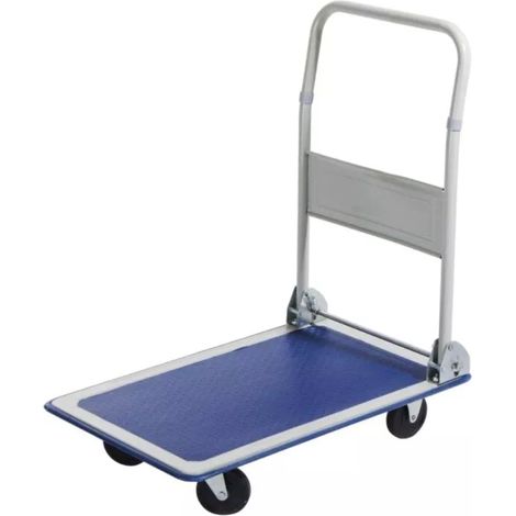 carrello pieghevole con pianale e ruote piroettanti intercambiabili portata 150 kg (1/4)