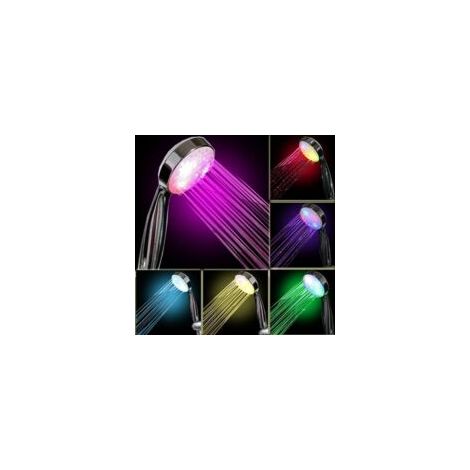 Crezuo 7-Farben-LED-Duschkopf, mehrfarbig, universell passend