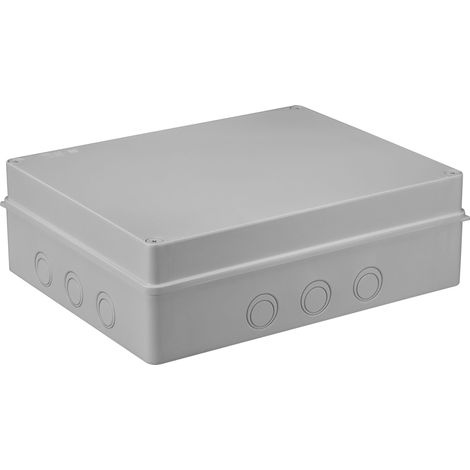 Pawbol Boîte électrique hermétique S-Box 716 - 380x300x120 mm - Grise - IP65 - Résistante l'humidité (1/5)