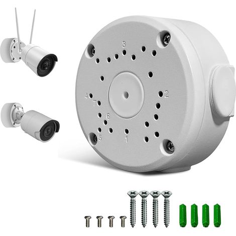 Boîtier de connexion Deep Base 106 mm pour caméras de surveillance boîtier métal robuste pour montage et gestion des câbles pour caméras IP CCTV dôme et bullet (1/5)