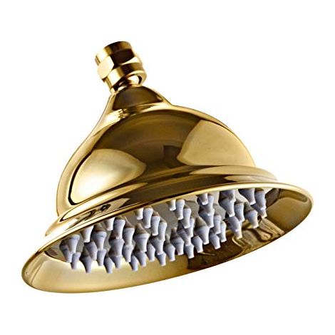 Pommeau de douche en laiton doré de 15,2 cm
