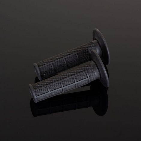 Puños Renthal MX Single Compound Diamond/Waffle Firm, dureza OEM, monocomponente negro.