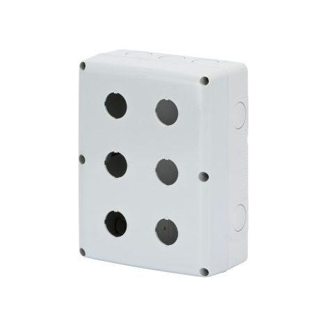 Coffret 6 Postes pour Bouton Poussoir D.22mm GEWISS GW27104 (1/2)