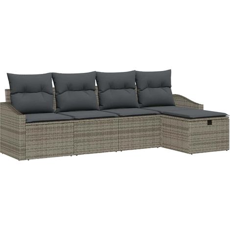 Maison Exclusive - Sofa Set mit Kissen 6 pcs Poly-Rattan