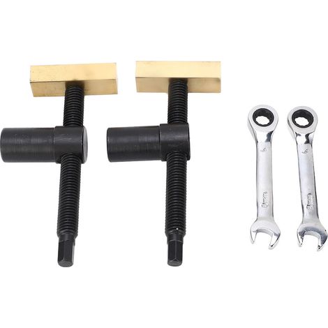 [JAMAIS UTILISÉ]Pince de bureau pour le travail du bois, bloc en acier inoxydable et laiton, serre-joint d'établi à fixation rapide, noir, 20 mm/7,9 pouces (1/5)
