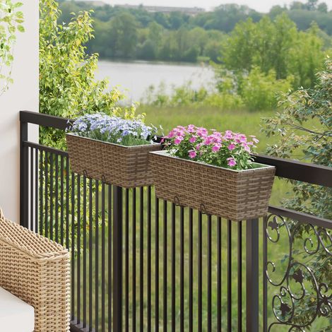 Balkon 2 pcs 50 x 17 x 17 cm Metall