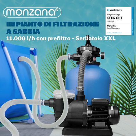 Pompe filtre à sable max. 13.200 L/h avec pré-filtre XXL piscine nettoyage eau