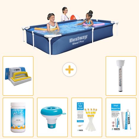 Bestway Bestway Steel Pro Rectangulaire - 221x150x43 cm - 7-pièces S22290 (1/5)