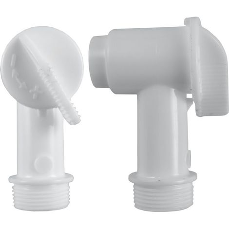 Robinet en plastique pour fût d'huile, fixation 3/4", résistant, idéal pour stockage et transfert de liquides, lot de pièces adapté aux contenants standard (1/2)