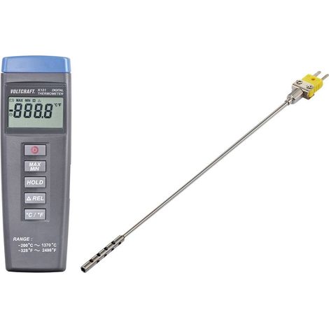 VOLTCRAFT K101 + TP 201 Termometro -200 - +1370 °C Sensore tipo K