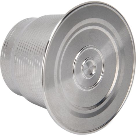 Filtre à café en acier inoxydable rechargeable et réutilisable pour machine Nespresso avec goupillon et cuillère inclus. (1/5)