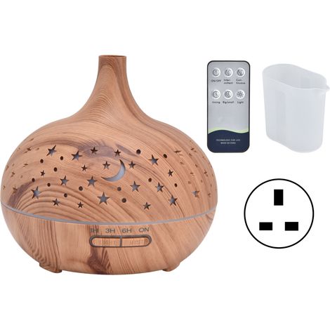 Diffuseur d'aromathérapie silencieux 400ml, veilleuse LED, arrêt automatique, télécommande. Idéal pour chambre ou bureau. 35db. (1/5)